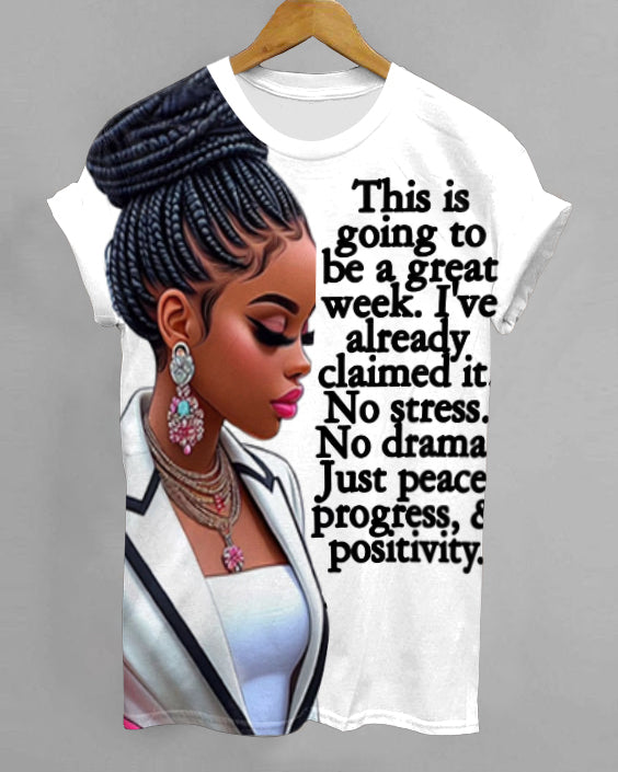 Just Peace Day Crew Neck Short Sleeve T-shirt