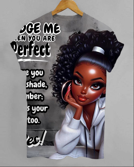 Judge Me When You Are Pfefect Crew Neck Short Sleeve T-Shirt