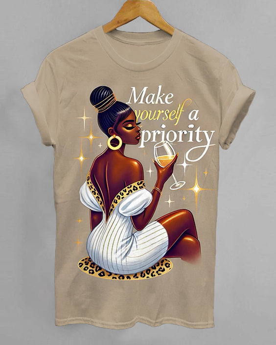 Make Yourself A Priority Crew Neck Short Sleeve T-shirt