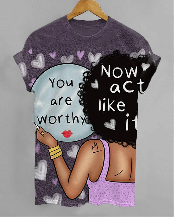 You Are Worth It Women Short Sleeve Tshirt
