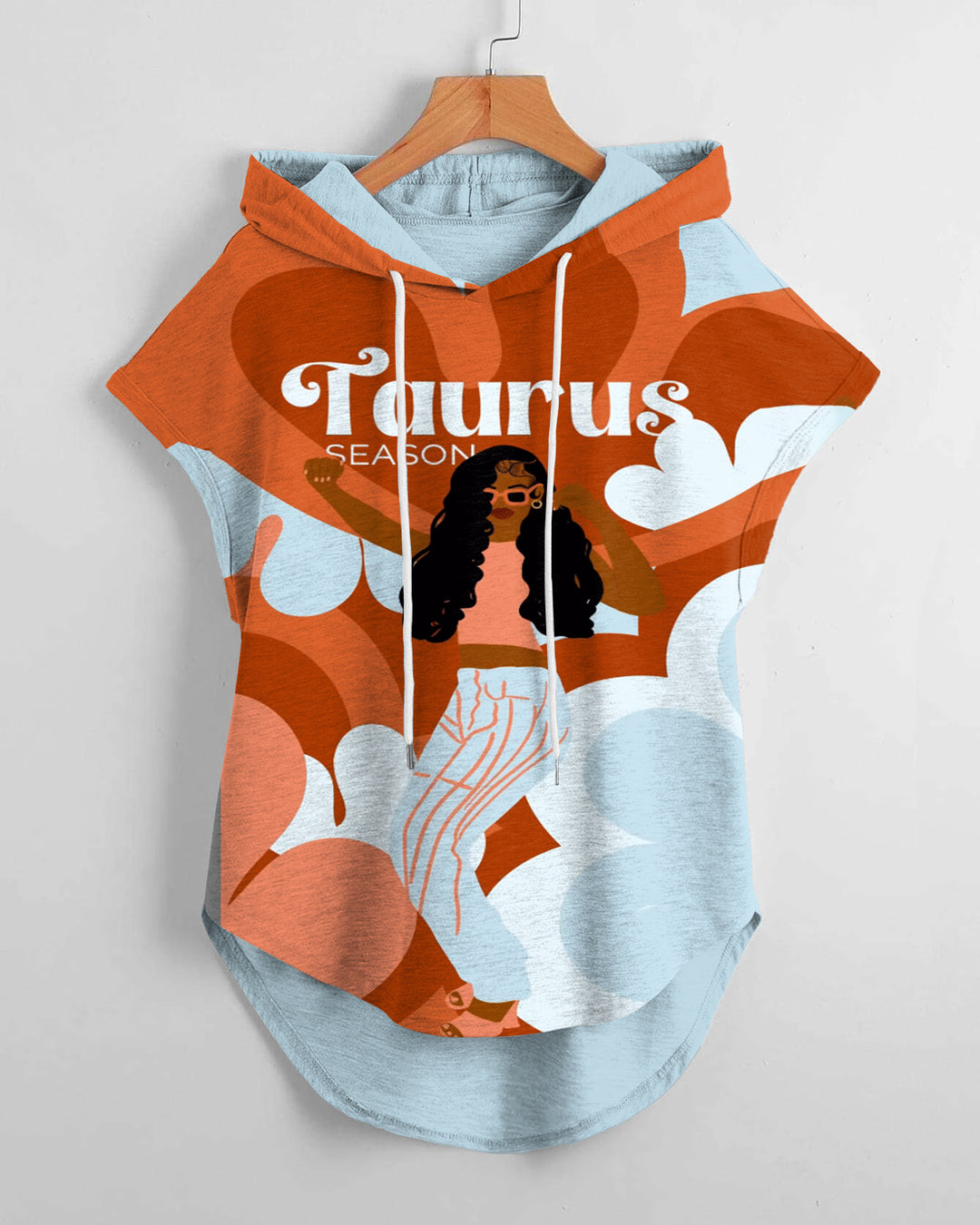 Taurus Girls Drawstring Hooded Tee