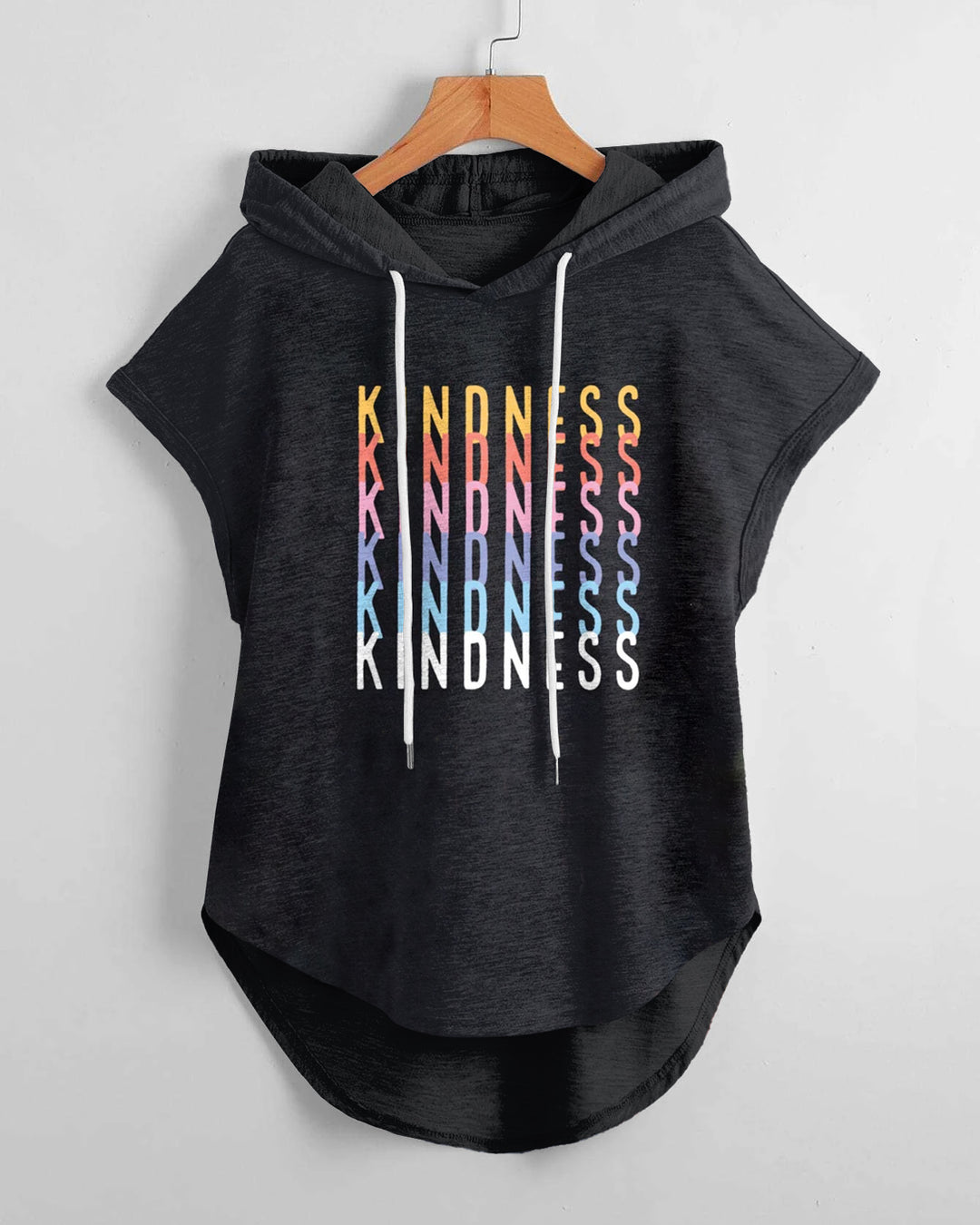 Colorful Kindness Drawstring Hooded Tee