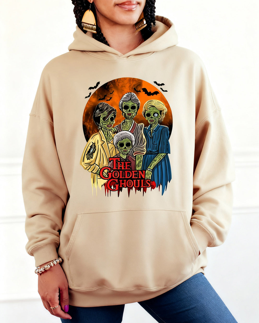 Halloween The Golden Ghouls Horror Movie Long Sleeve Hoodies