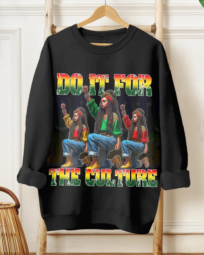 Women's Casual Fashion Do It for The Culture Cartoon Prints Long-sleeved Sweatshirt