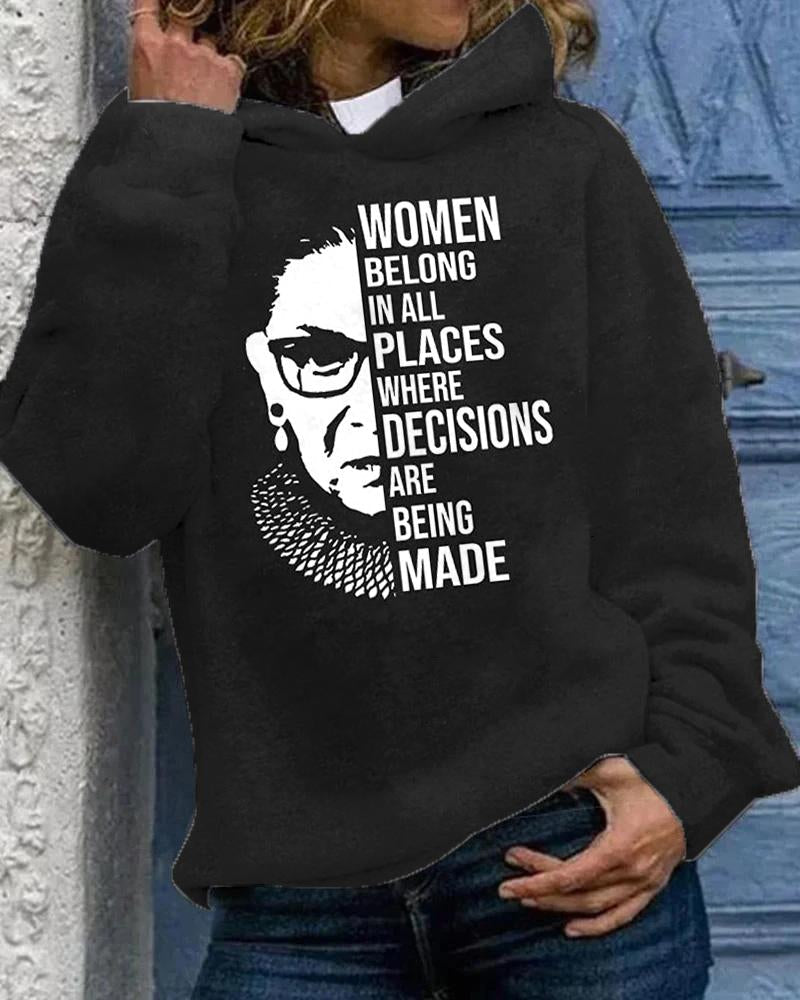 Black Power Black Girl Graphic Long Sleeves Hoodie
