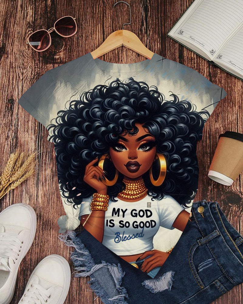 My God Is So Good Blessed Crew Neck Short Sleeve T-Shirt