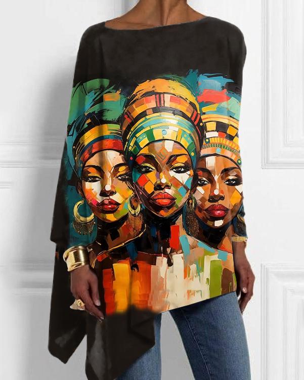 Beautiful African Women Irregular Top