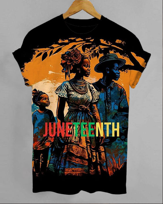Juneteenth 1865 Crew Neck Short Sleeve Cotton T-Shirt