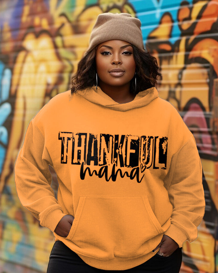Thankful Mama Family Matching Long-sleeved Hoodie