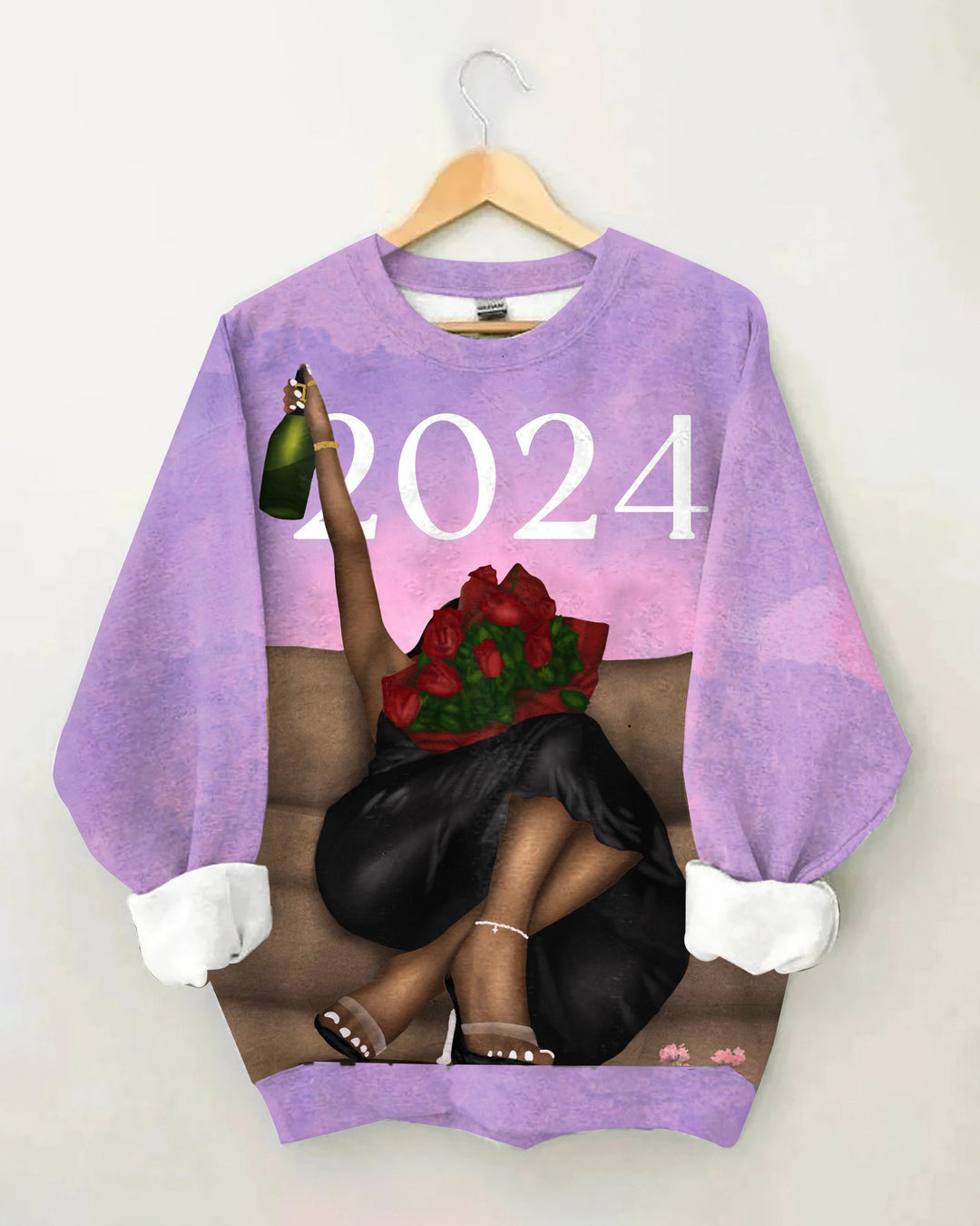Black Women Congratulations 2024 Long Sleeve Sweatshirt