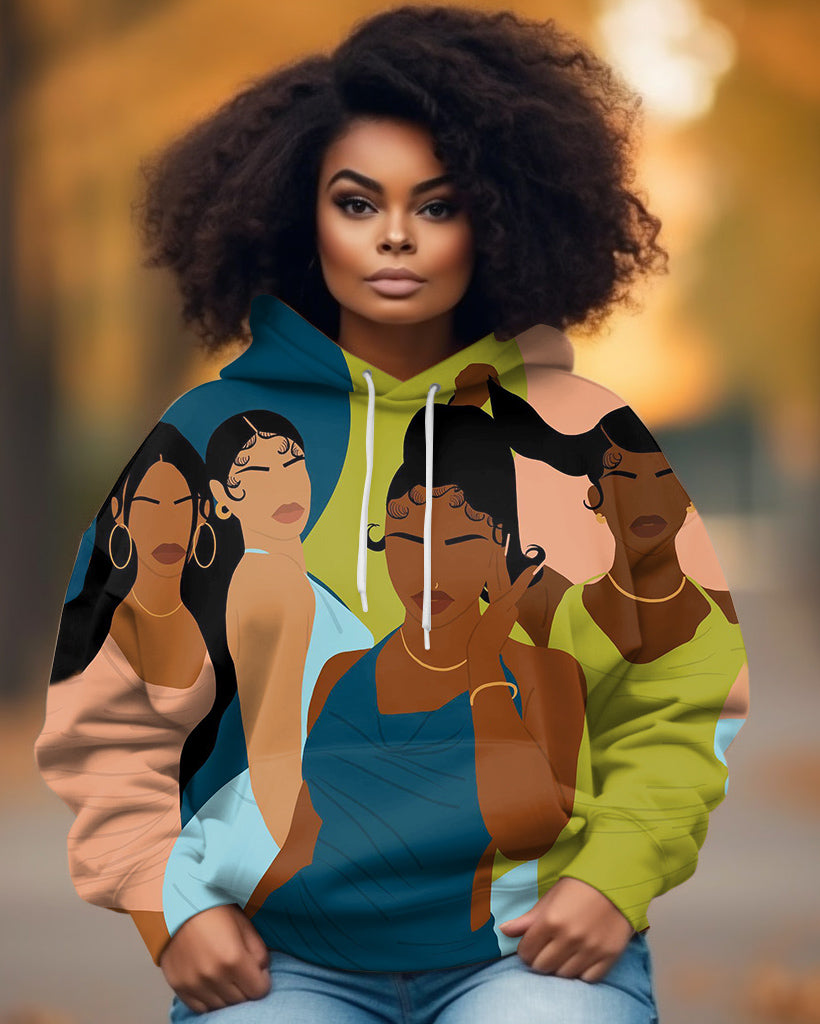 Confident Women Art Long-sleeved Hoodie