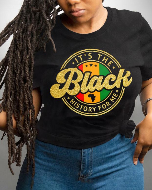 Black History Gold Print Short Sleeve Tshirt