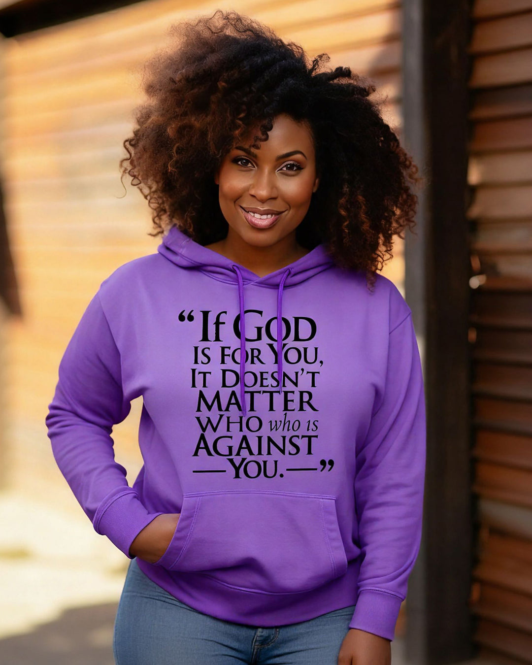 If God Is with You, It Doesn'T Matter Who Is Against Long-sleeved Hoodies