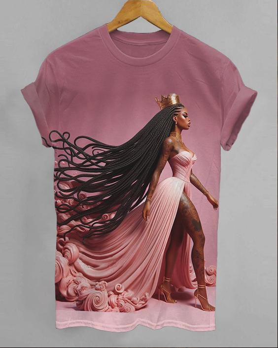 For My Queens Round Neck Short Sleeve Shirt