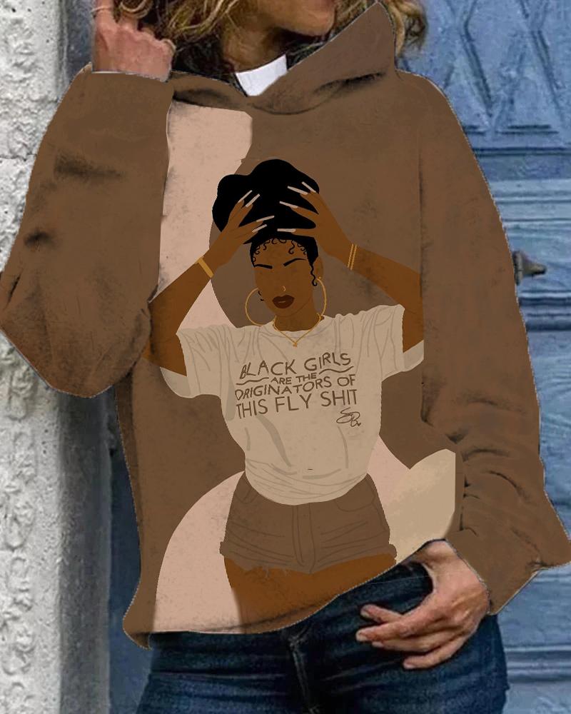 Confident Brown Women Hoodie