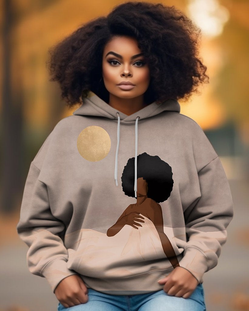 Good Morning Brown Girl Long Sleeve Hoodie