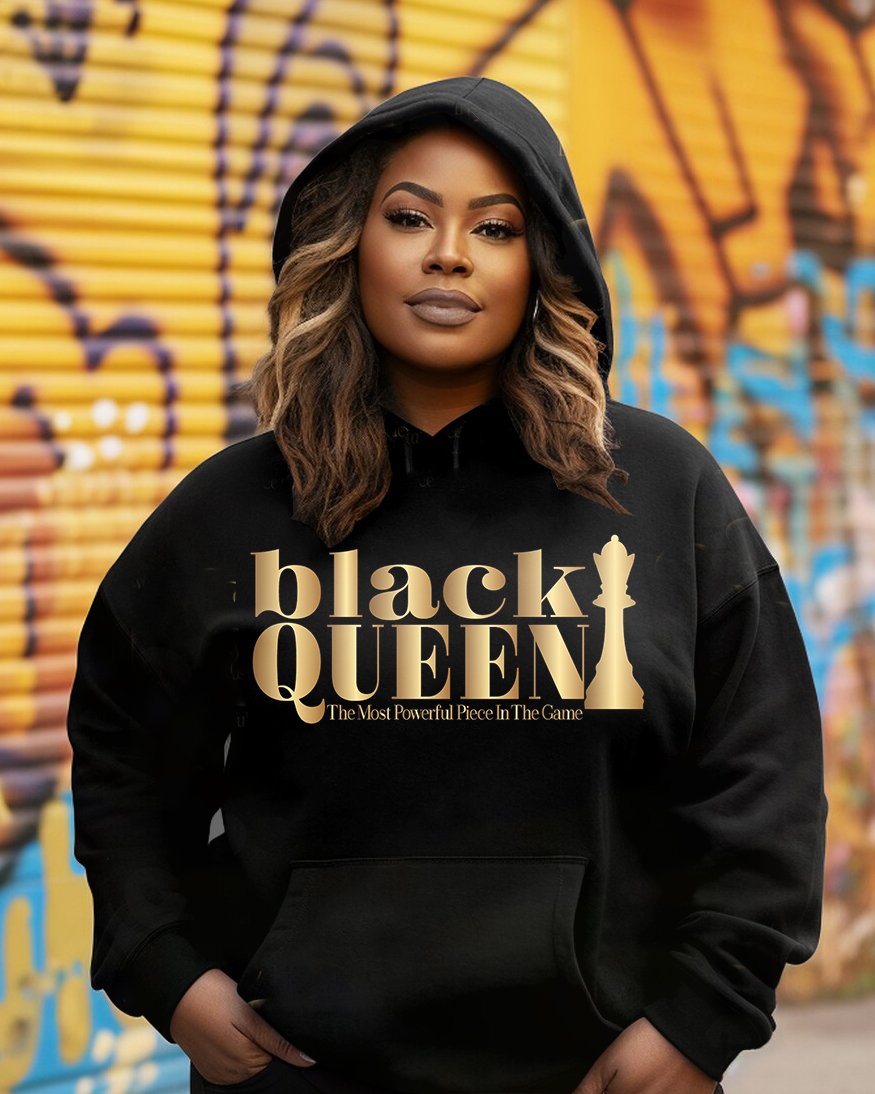 Golden Queen Chess Long Sleeves Hoodie