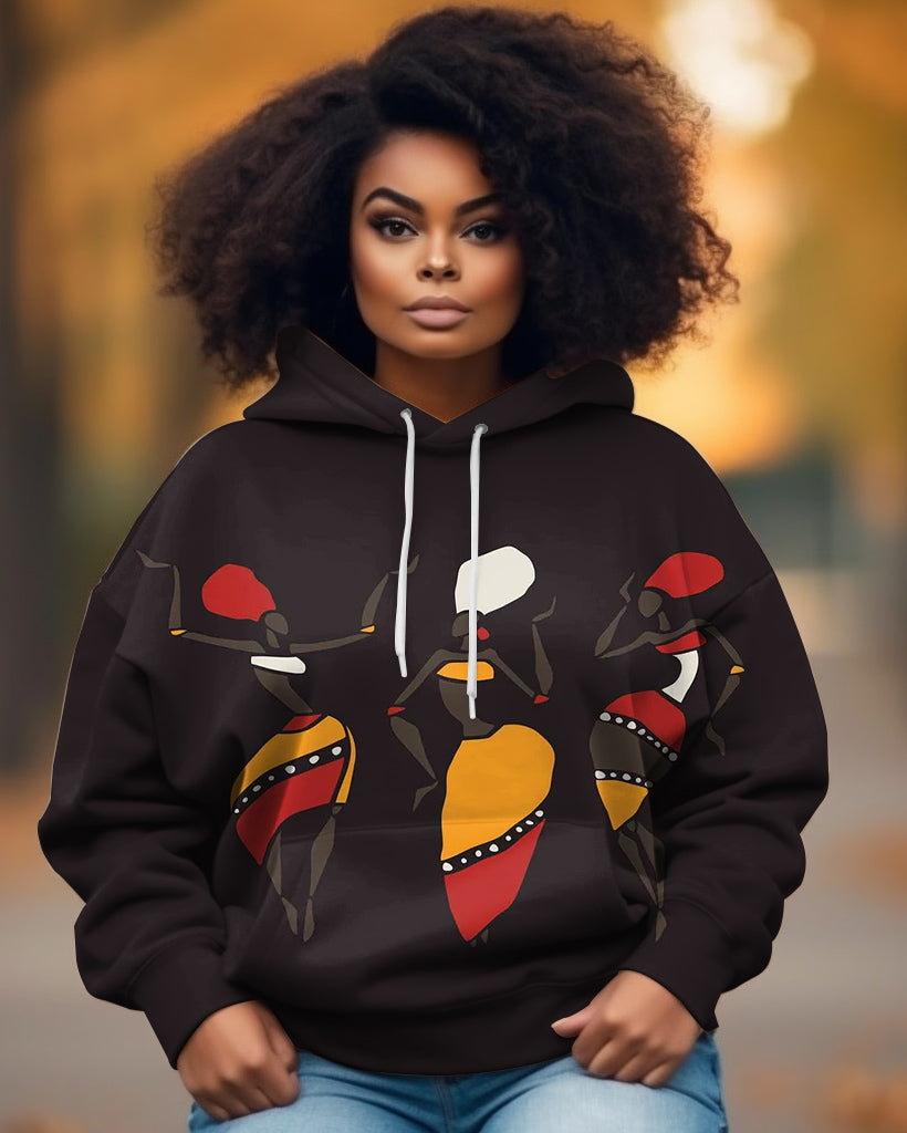 African Women Dancers Long-sleeved Hoodie