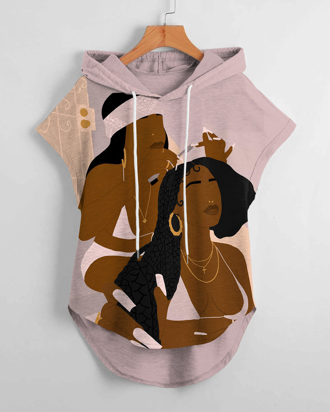 Melanin Girlfriends Drawstring Hooded Tee
