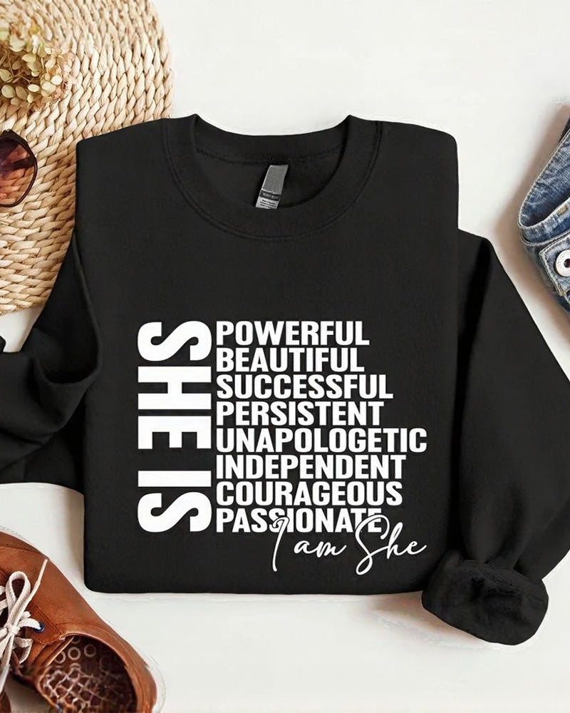 She Is Powerful Beautiful... Crewneck Sweatshirt