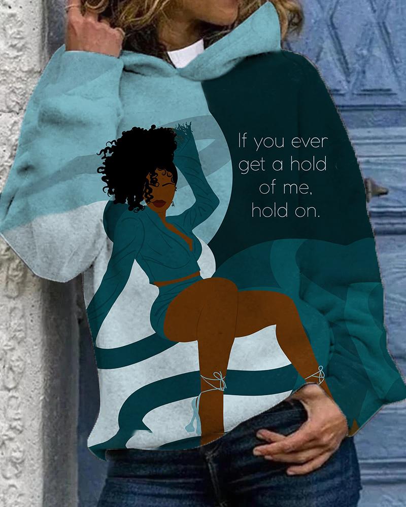 Brown Girl Hold On Long Sleeves Hoodie