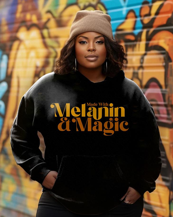 Melanin and Magic Women's Long Sleeve Hoodie