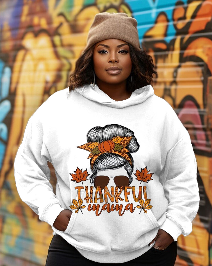 Thankful Mama Fall Mama Long-sleeved Hoodie