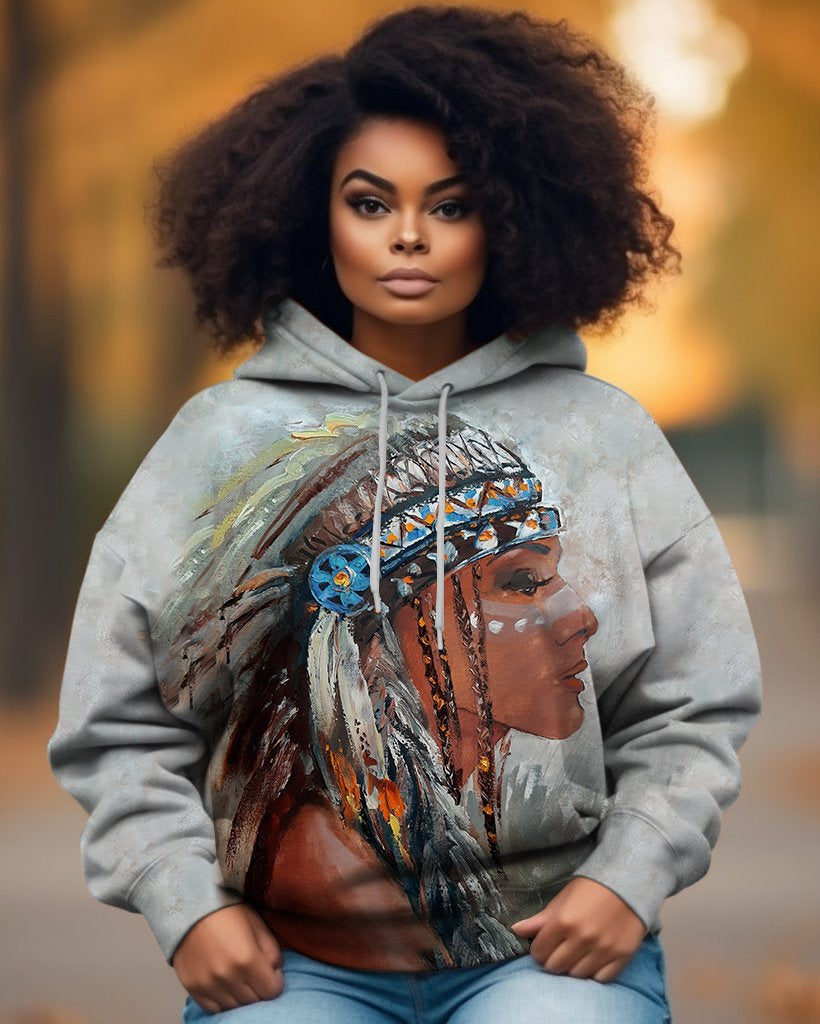 African Tribal Princess Long Sleeves Hoodie