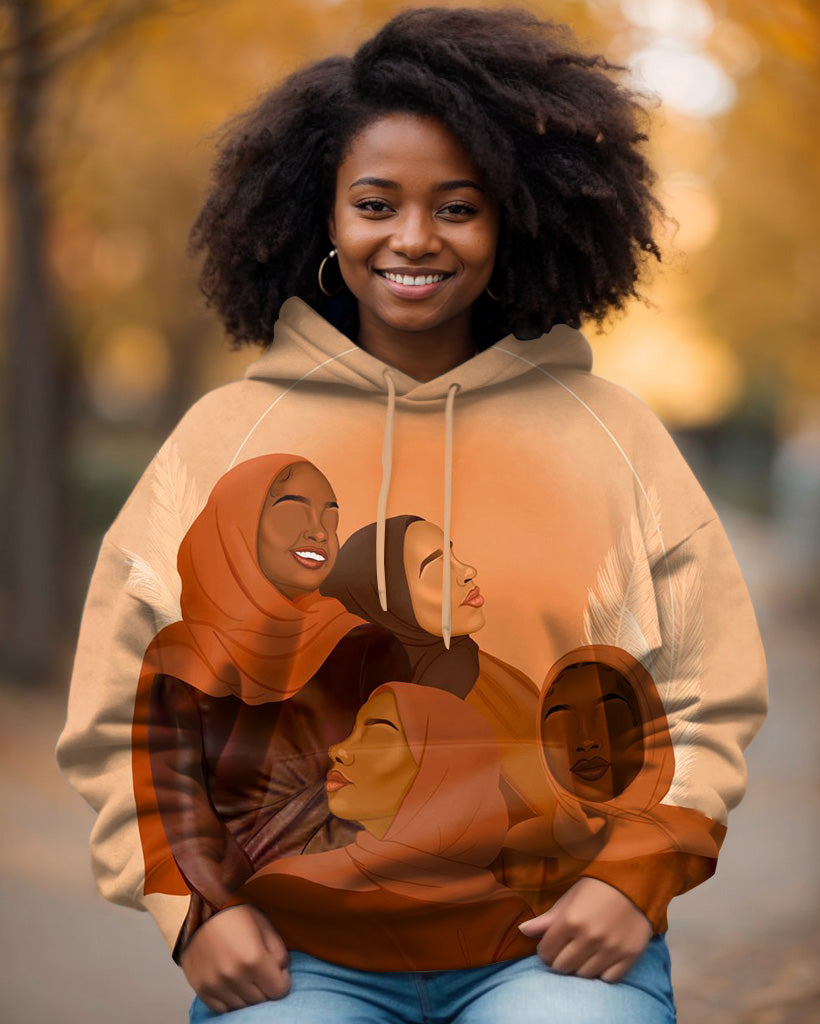 We Get Closer Illustration Long-sleeved Hoodie