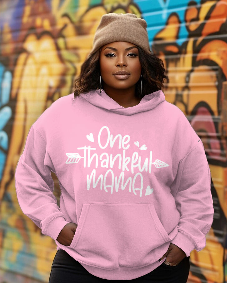 One Thankful Mama Women Long-sleeved Hoodie