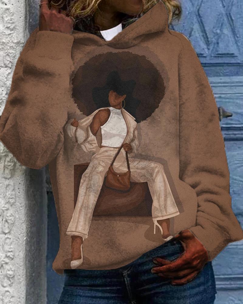 Black Girl Sexy And Personalized Printed Women's Hoodie