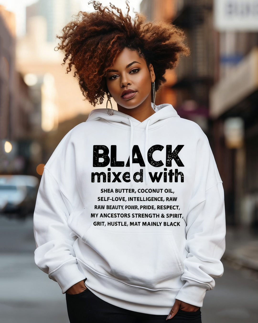 Black Mixed with Long-sleeved Hoodies