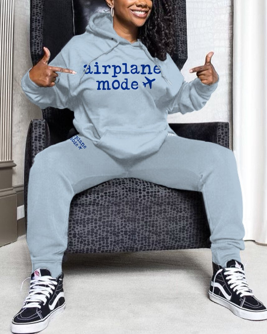 Airplane Mode Hoodie Jogger Set