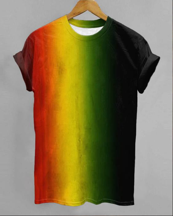 Juneteenth Gradient Print Women's Round Neck T-Shirt