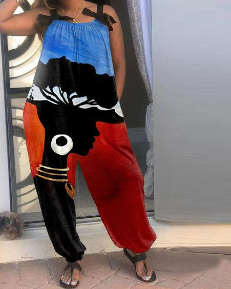 Remember Our Home Art Painting Women's Jumpsuit
