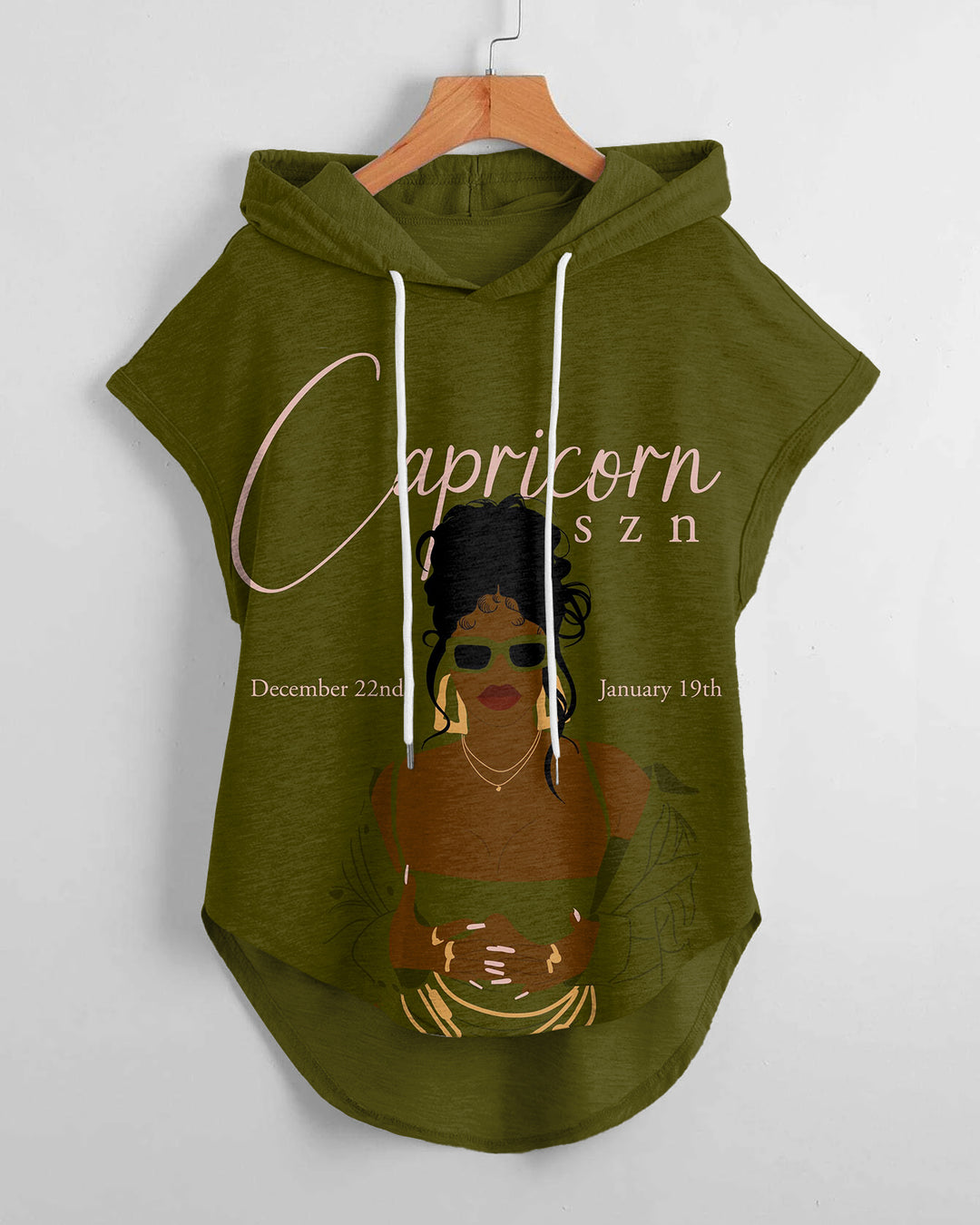 Favorite Capricorn Girly Drawstring Hooded Tee