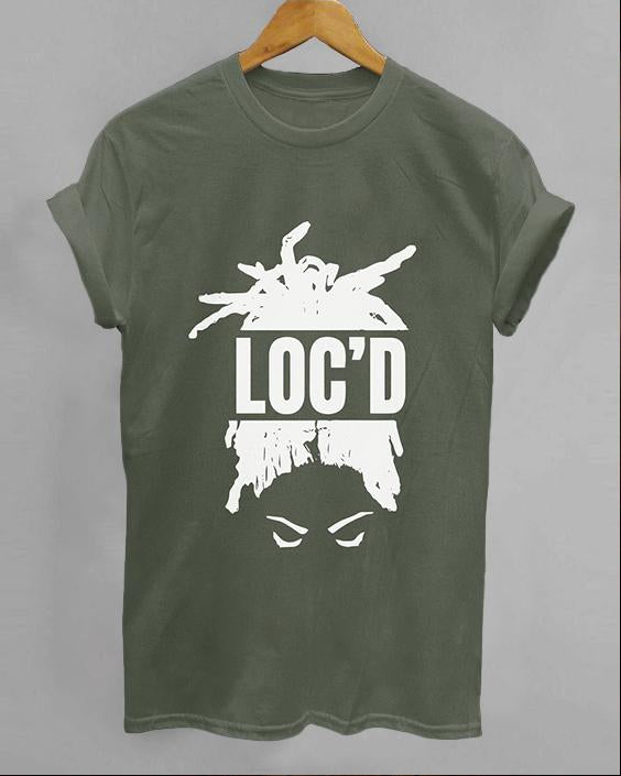 Locs Afro Woman Round Neck Short Sleeve Shirt