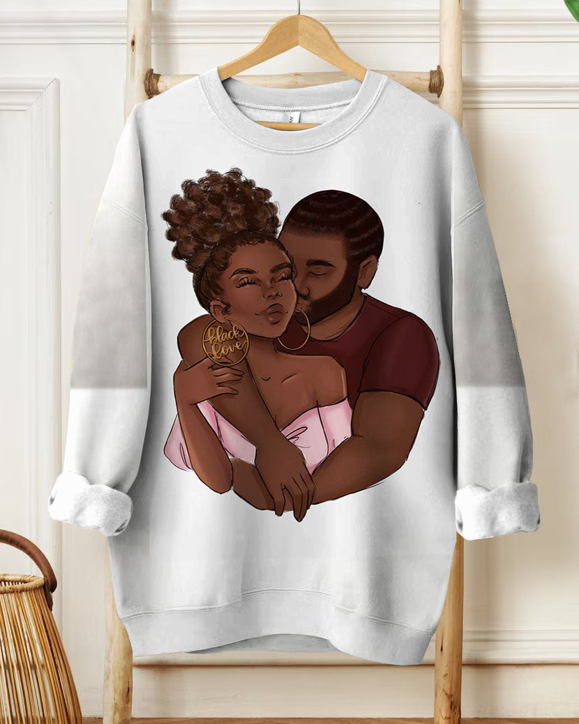 Beautiful Couple Printed Crewneck Sweatshirt