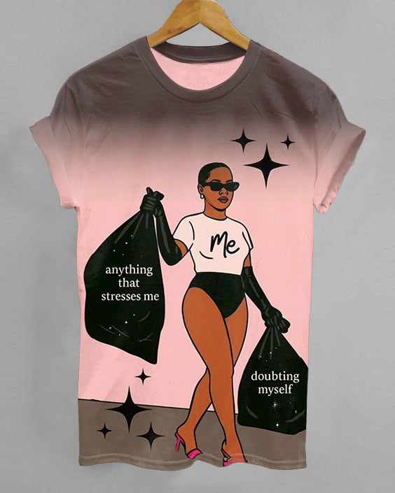 Anything That Stresses Me Crew Neck Short Sleeve T-shirt