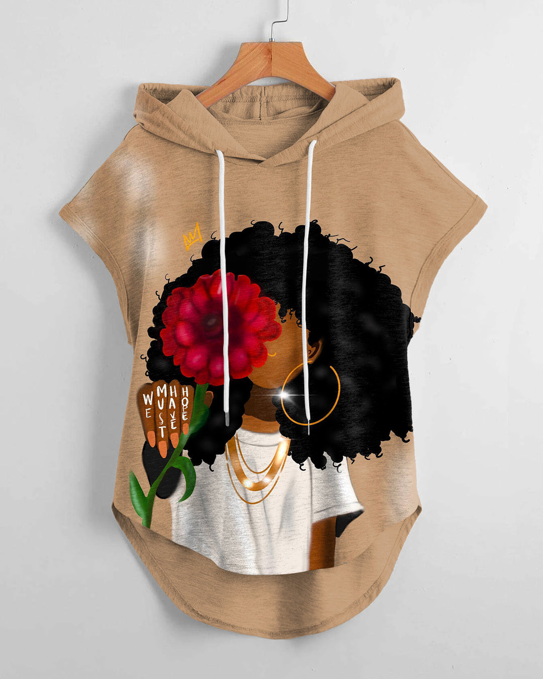 We Must Have Hope Drawstring Hooded Tee