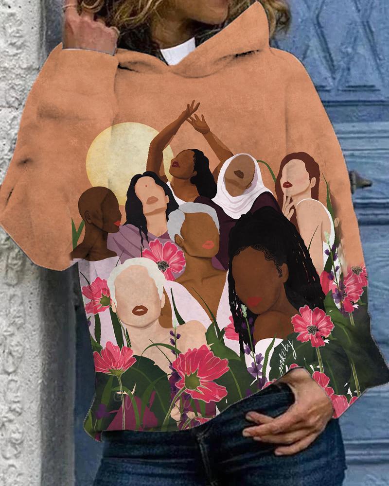 Beauty and The Strength of Women Long Sleeves Hoodie