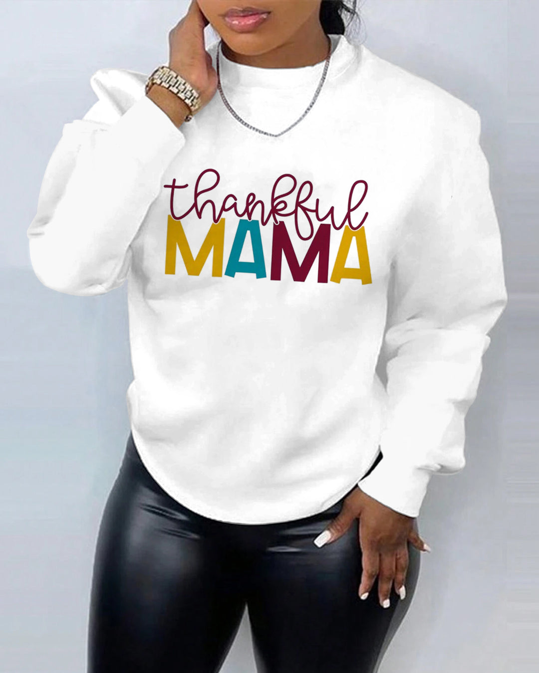 Thankful Mama Crewneck Sweatshirt