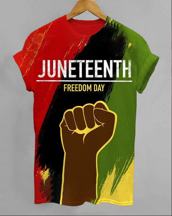 Juneteenth Freedom Crew Neck Short Sleeve T-shirt