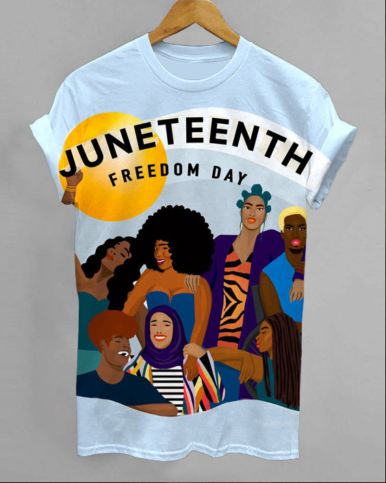 Freedom Juneteenth Crew Neck Short Sleeve T-shirt