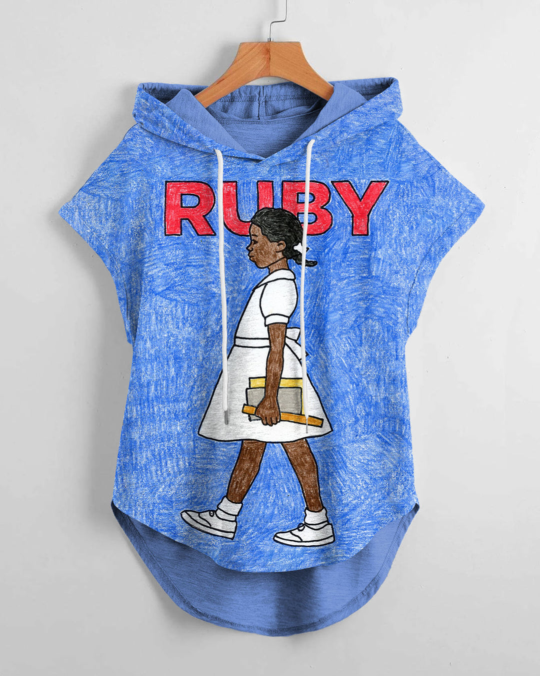 Ruby Bridges Black Girl Drawstring Hooded Tee