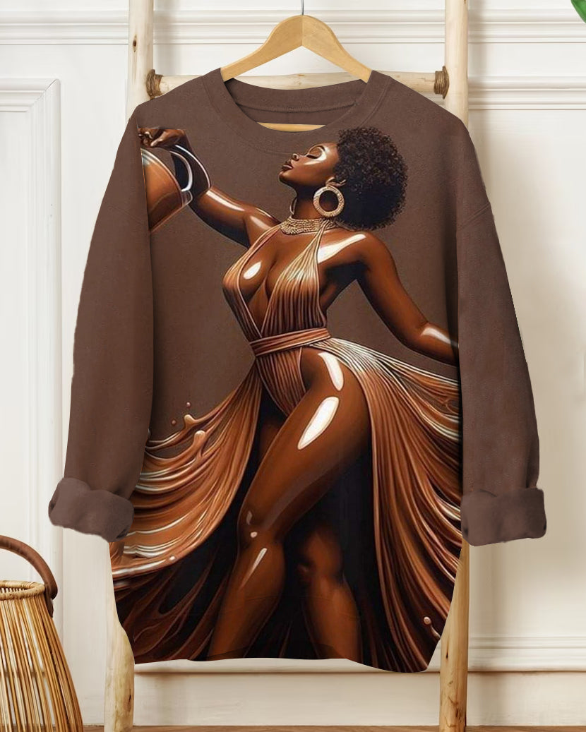 Chocolate Is Beautiful Long-sleeved Sweatshirt