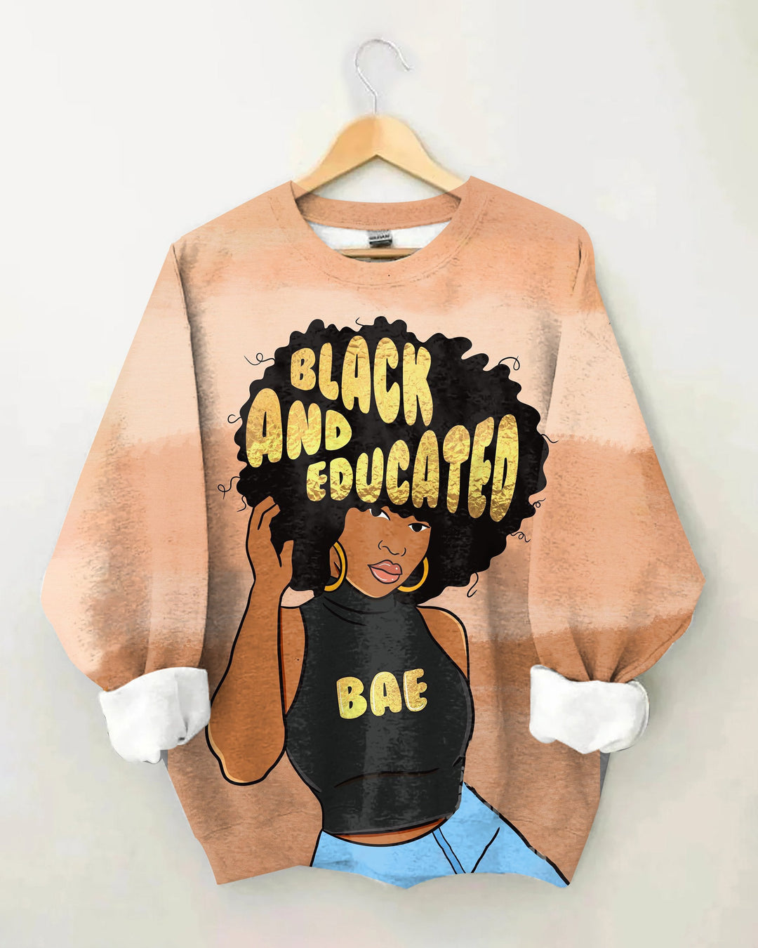 Black and Educated Long Sleeve Sweatshirt