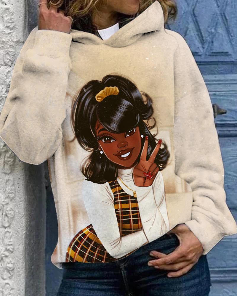 Hillarry Black Girl Casual Hoodie