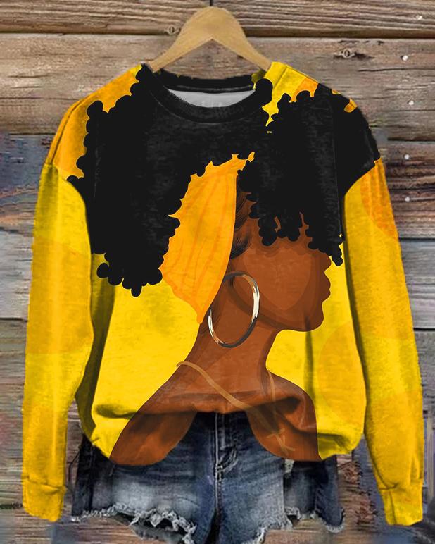 Big Earrings for Curly Hair Women Sweatshirt