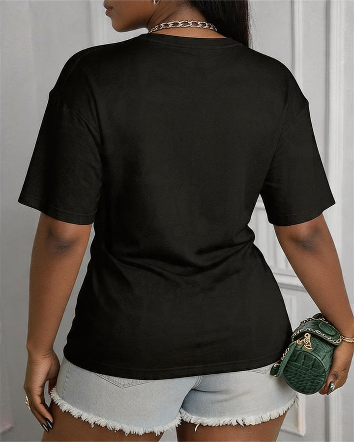 100 Cotton 250 | 161 America Juneteenth Timeline Printed Crewneck Short Sleeve T-Shirt